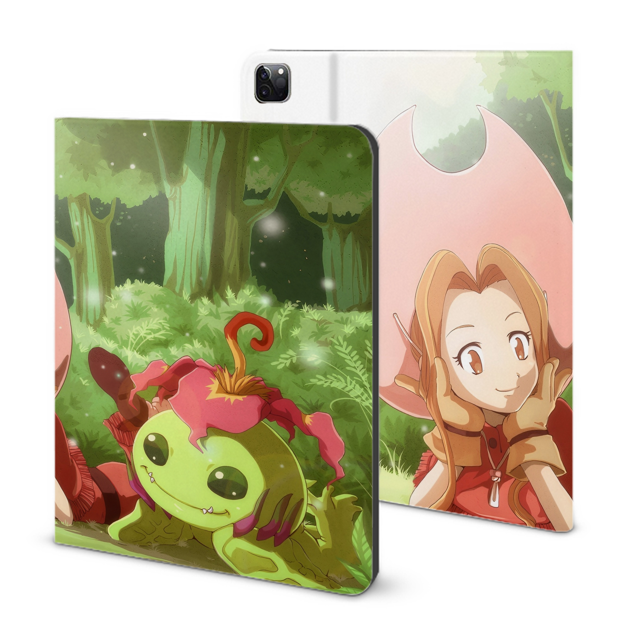 （画像用） Digimon デジタルモンスター/デジモン IPad ケース ブック型 PUレザー TPU 耐衝撃 軽量 薄型 ペン収納なし 全面保護 IPad 各モデル対応
